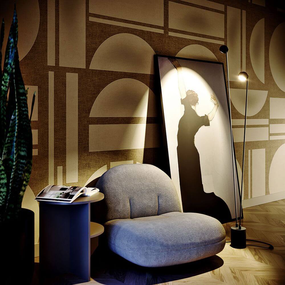 s.luce Beam LED floor lamp 2-light 145cm touch dimmer