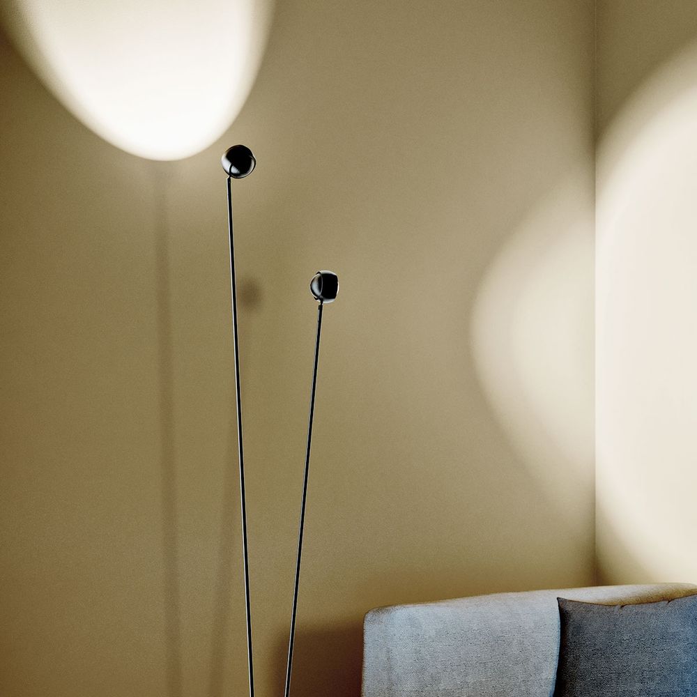 s.luce Beam LED-golvlampa 2-ljus 145cm med touchdimmer