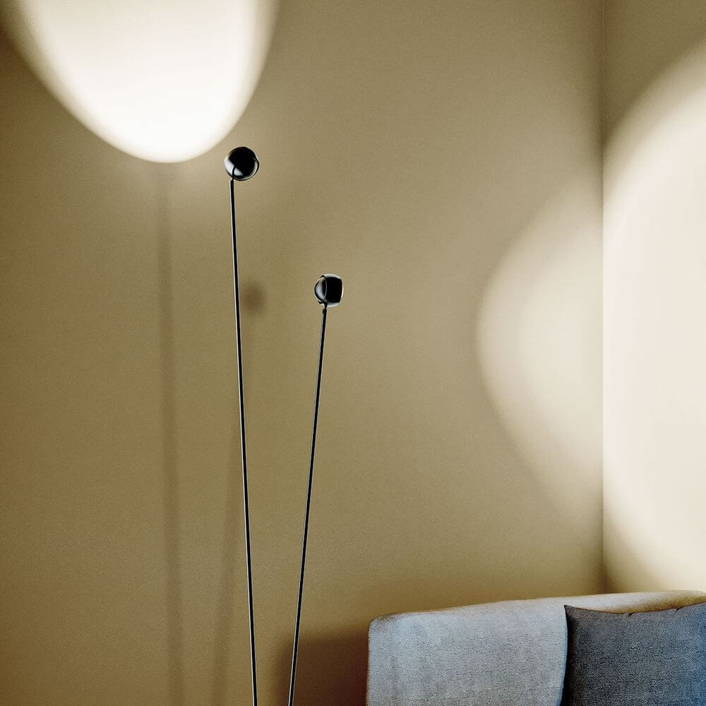 s.luce Beam LED floor lamp 2-light 145cm touch dimmer