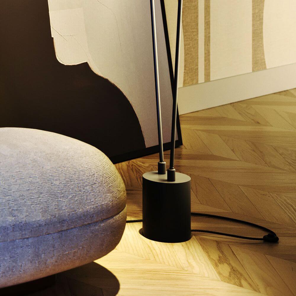 s.luce Beam LED Stehleuchte 2-flammig 145cm Touchdimmer