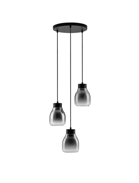 Blacu lámpara colgante 3 luces negro