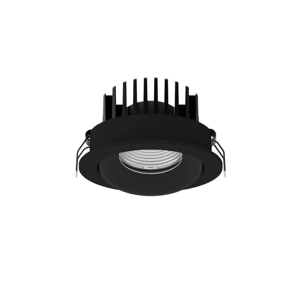 BLADE LED Außeneinbauspot in elegantem Schwarz, für Außenbereich, 3000K warmweißes Licht, IP65.