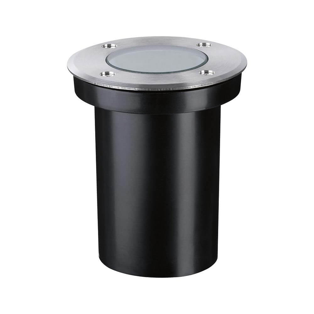 Bodeneinbauleuchte Floor 11cm Metall IP65 in schwarzem Design für Außenbeleuchtung.