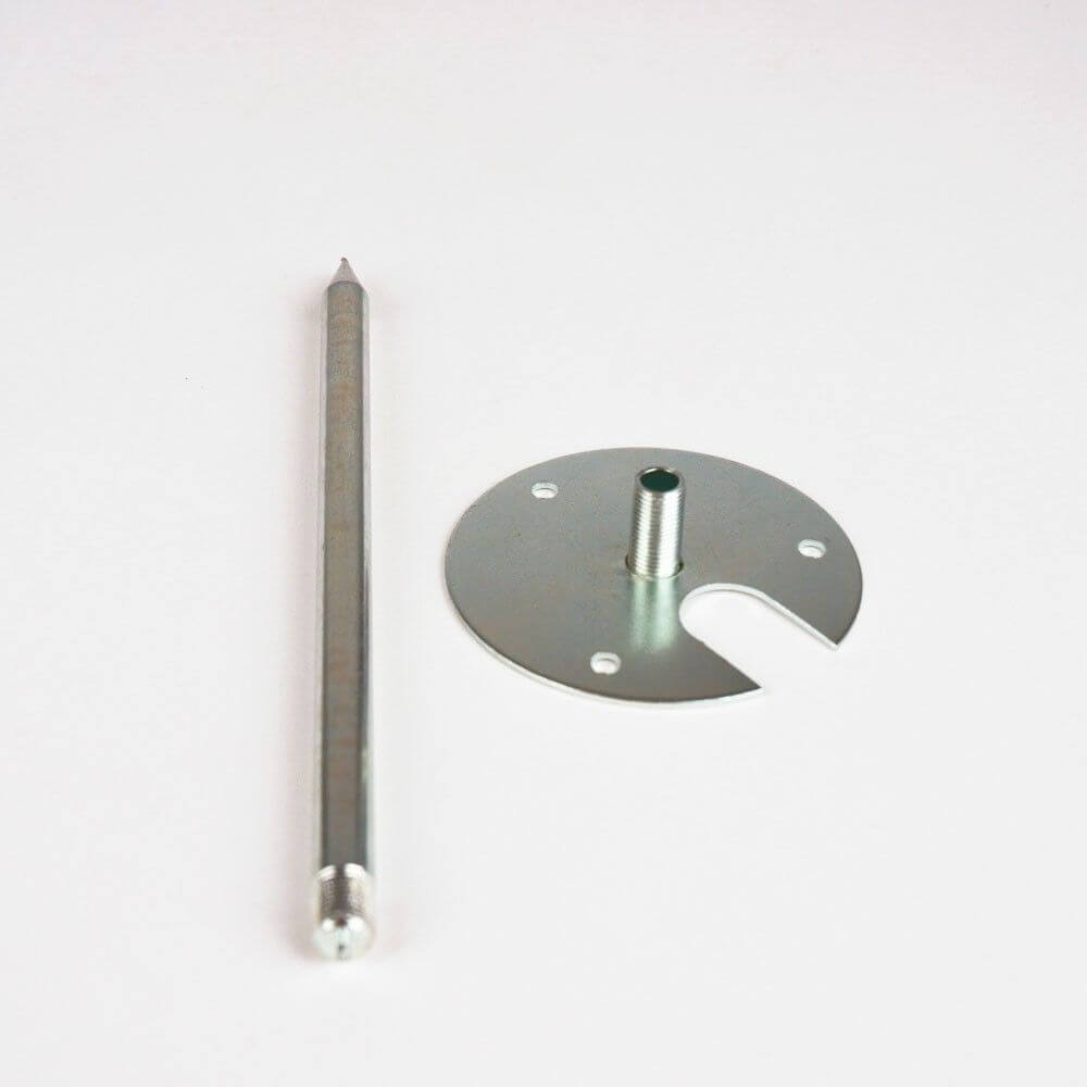Bolla XXL Garten Außenkugel Ø 80cm Weiß Montage-Zubehör mit Metallspike und Basisplatte