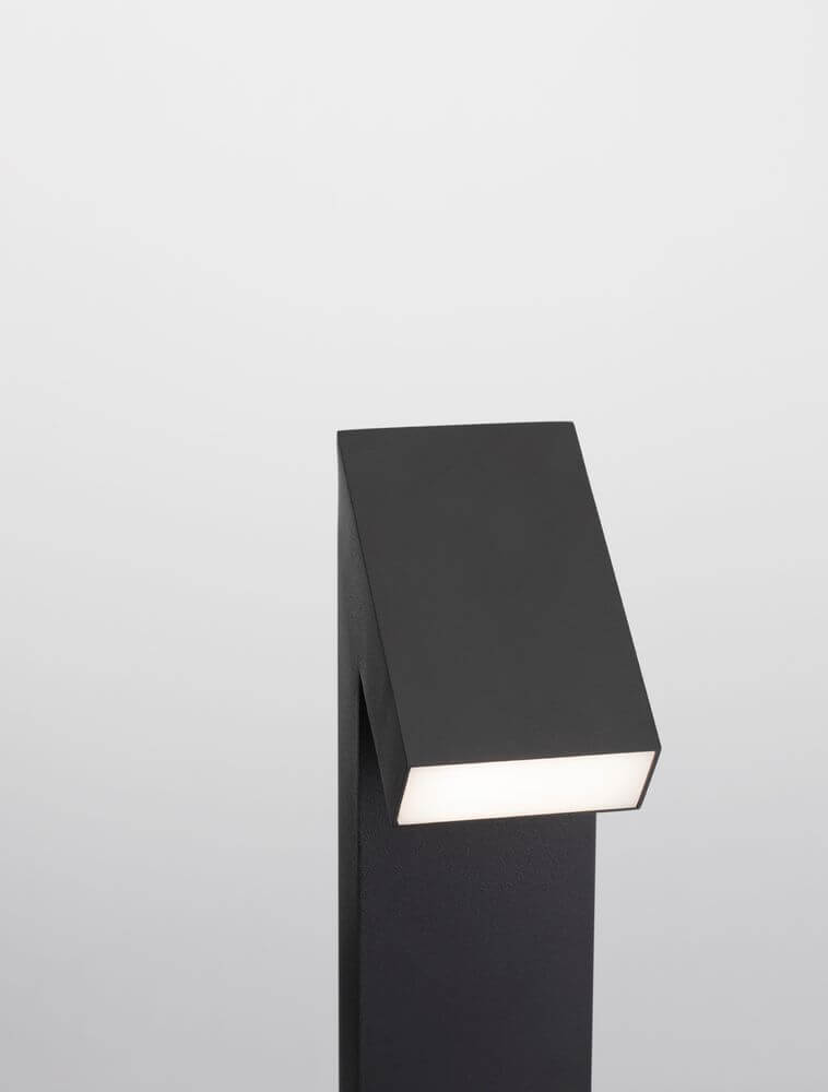 Brigitta LED Außenwegeleuchte Down 3000K Schwarz IP65 in modernem Design