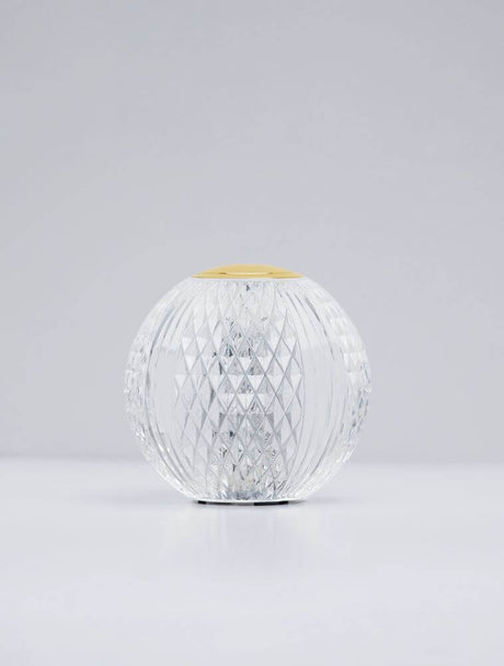 Brillante LED Tischleuchte 3200K Gold, moderne Nova Luce Tischlampe aus Acryl und Aluminium