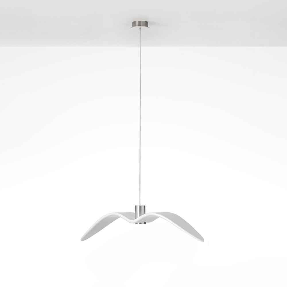 Brokis Hängeleuchte Night Birds normale Flügel 73cm in Weiß mit elegantem Design und moderne Form.