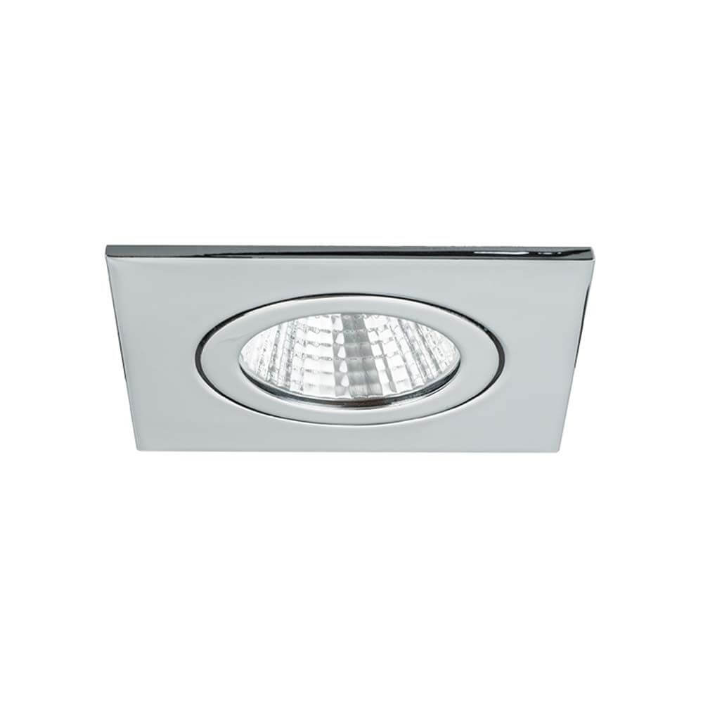 Brumberg Plafón empotrable LED 470lm cromo dim2warm IP65