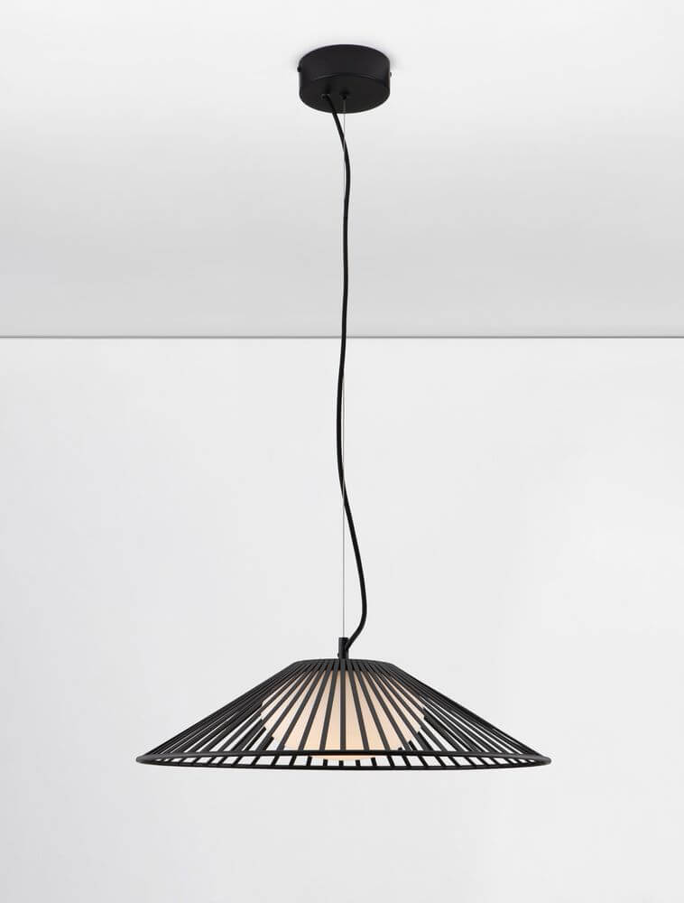 Brume LED Pendelleuchte 3000K Schwarz, moderne Pendelleuchte aus schwarzem Draht für stilvolle Innenräume.