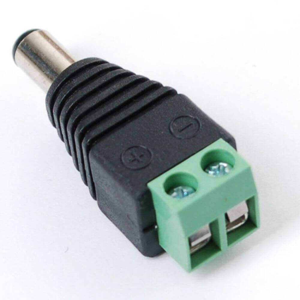 Buchsenstecker Adapter auf Schraubklemme 2-polig