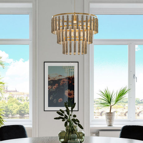 Suspension Chloe Ø 40 cm dans un espace moderne avec fenêtre et plantes