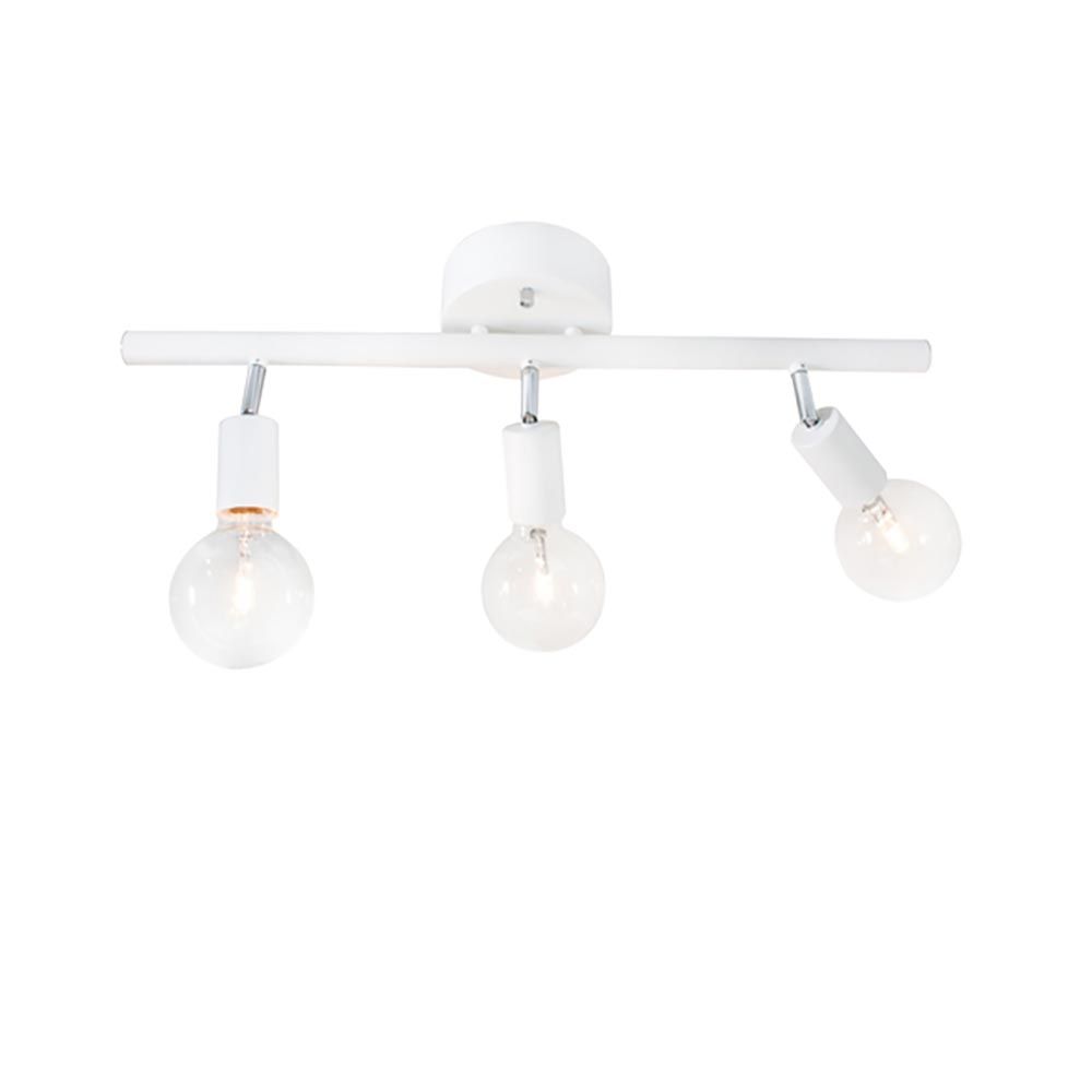 Row takspotlight 3-lys i moderne design med tre justerbare spots.