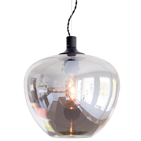 Bellissimo pendant light Ø 28 cm in smoked glass with a modern design, shimmering glass and elegant ambience.
