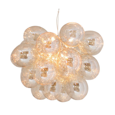 Lampada a sospensione Gross Grande Ø 62cm Amber con eleganti bolle di vetro e luce calda, ideale per qualsiasi interno moderno.