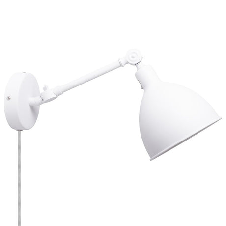 Spot da parete da lettura Bazar Mini bianco sabbia, moderna lampada da parete bianca con braccio regolabile.