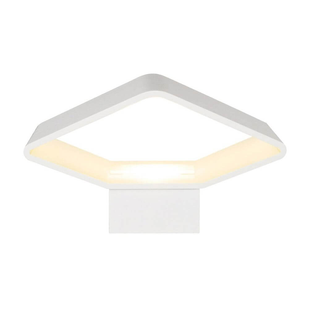 CARISO LED Wandleuchte 2 Weiß 7,5W LED 3000K in außergewöhnlicher hexagonaler Form mit warmem Lichteffekt.