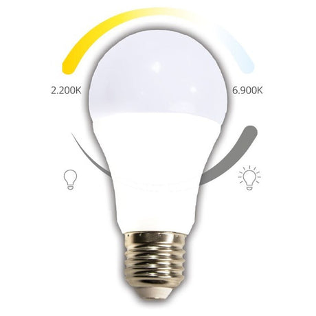 E27 LED Casambi Warm-Kalt 2200-6900K 740lm 8W Glühbirne mit CCT Steuerung über App.