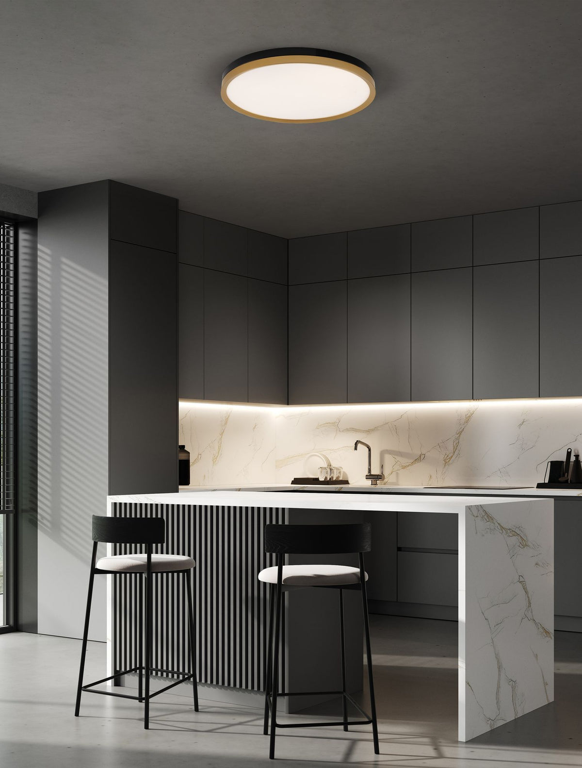 Cantria LED Deckenleuchte 3000K Schwarz, Gold (2)