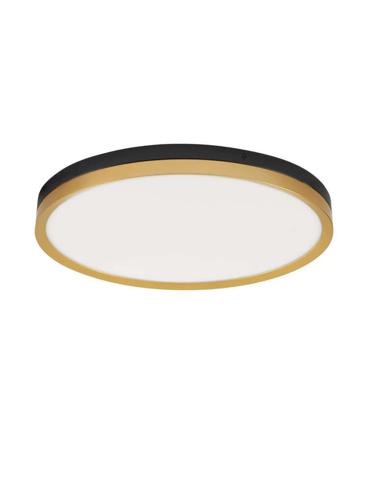 Cantria LED Deckenleuchte 3000K Schwarz, Gold von Nova Luce - elegante Deckenleuchte mit goldener Umrandung