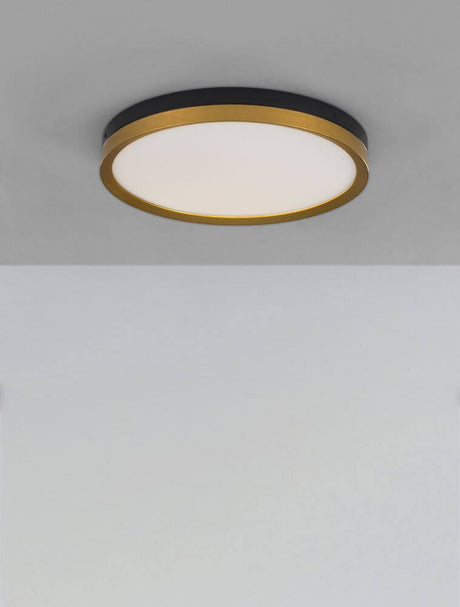 Cantria LED plafonnier 3000K noir, or au plafond