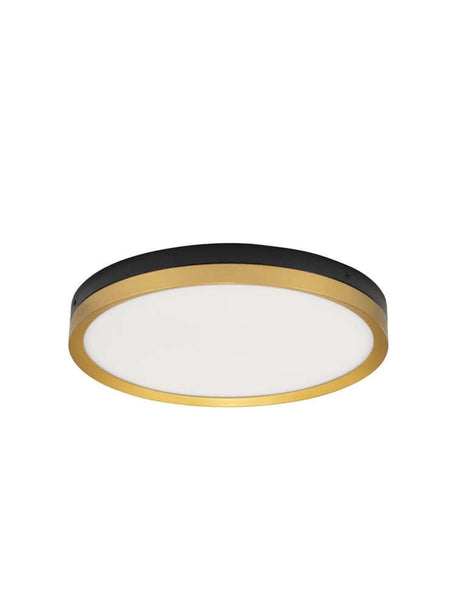 Cantria LED plafonnier 3000K noir, or au design élégant et à la répartition uniforme de la lumière.