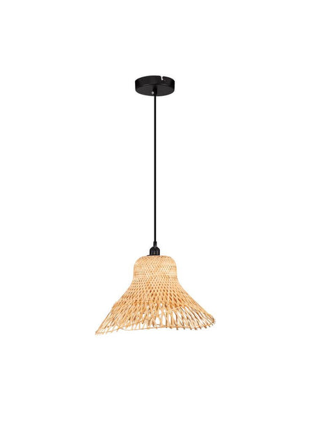 Capa Pendelleuchte E27 Schwarz Ø 45cm aus Papier im Ethno-Stil für Ess- oder Wohnzimmer