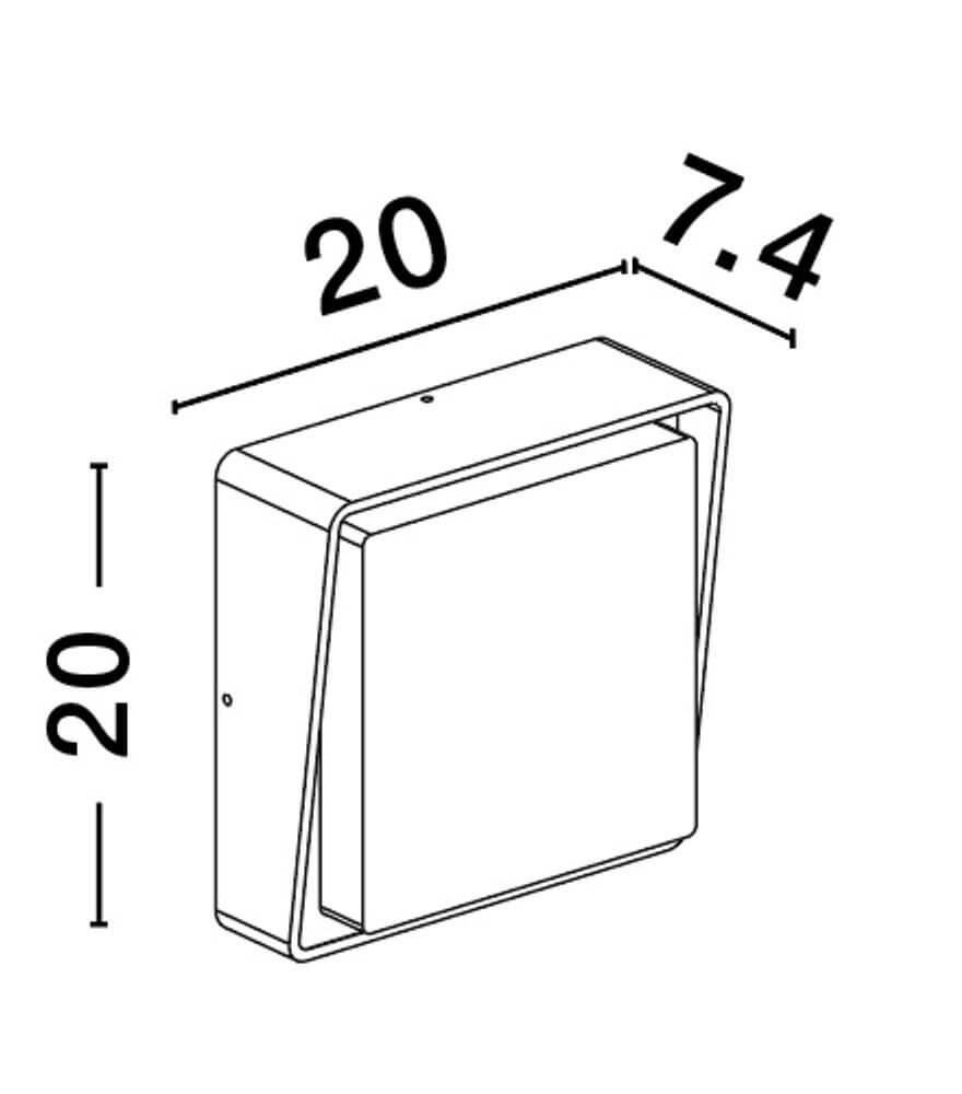 Cape LED Außenwandleuchte 3000K Anthrazit IP65
