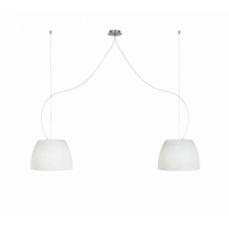 Casablanca Pendellampe Mara 2-flammig mit zwei schönen Lampenschirmen in modernem Design.