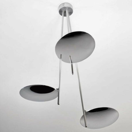 Catellani & Smith Lederam C3 LED ceiling light with an elegant, floating design and reflective discs.