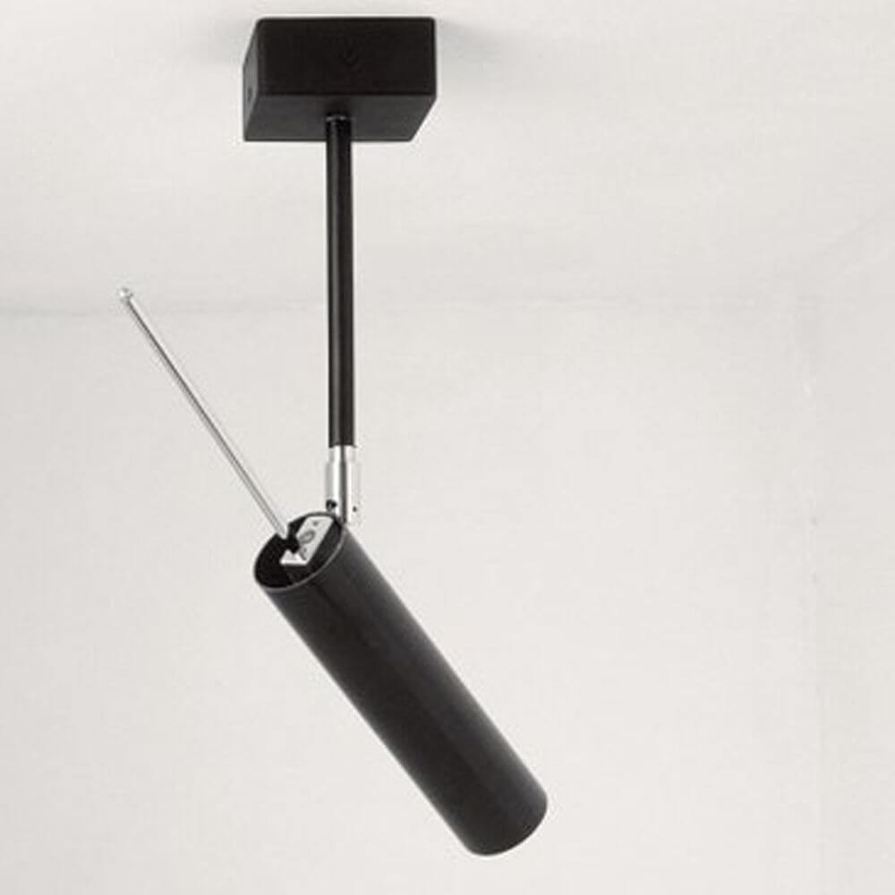 Catellani & Smith Lucenera 502 LED Wandspot verstellbar in schwarzem Design, flexibler Trägerarm.
