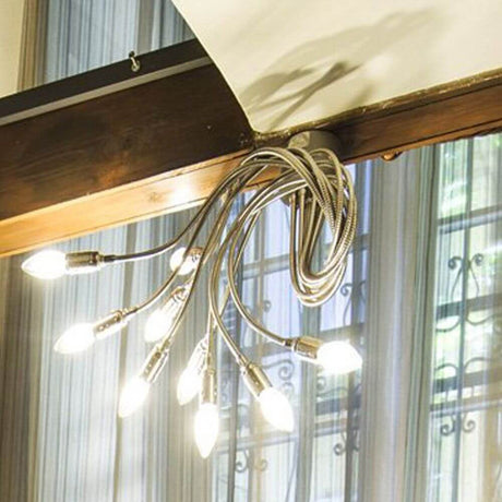Catellani & Smith Turciù 9 LED applique murale 60 cm Flex avec bras flexibles et ampoules lumineuses.