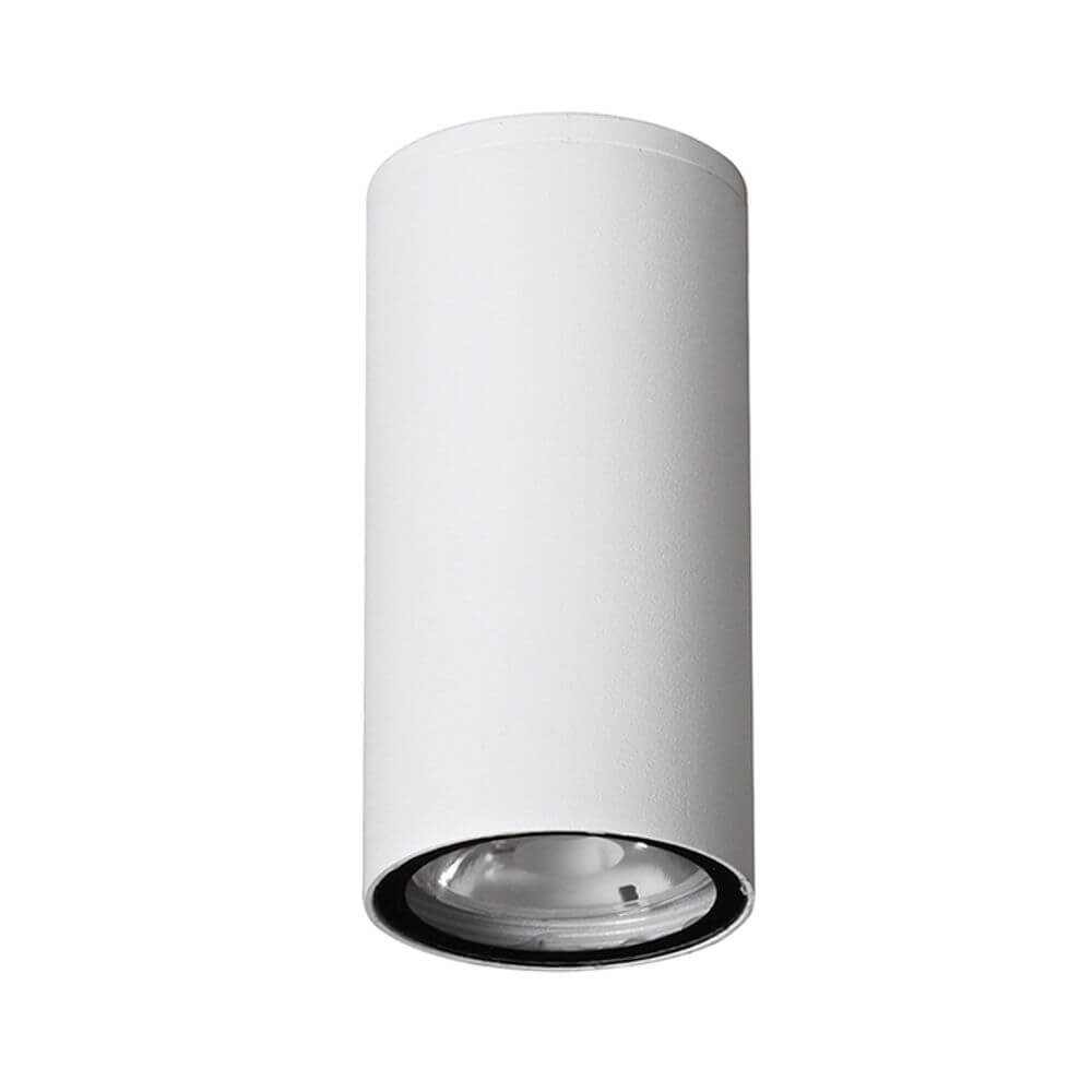 Ceci LED Außendeckenleuchte Ø 5,5cm 3000K IP65 in modernem Design aus Aluminium und Glas.