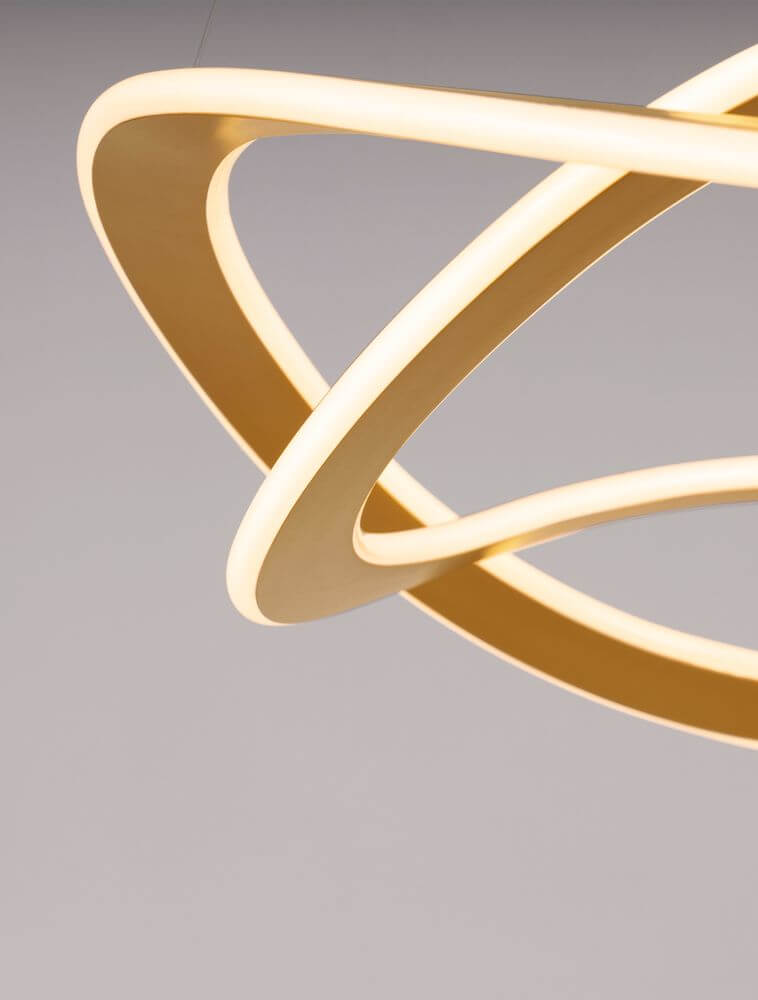Celestia LED Pendelleuchte 2-flammig Ø 60cm 3000K in modernem Design mit eleganten Linien.