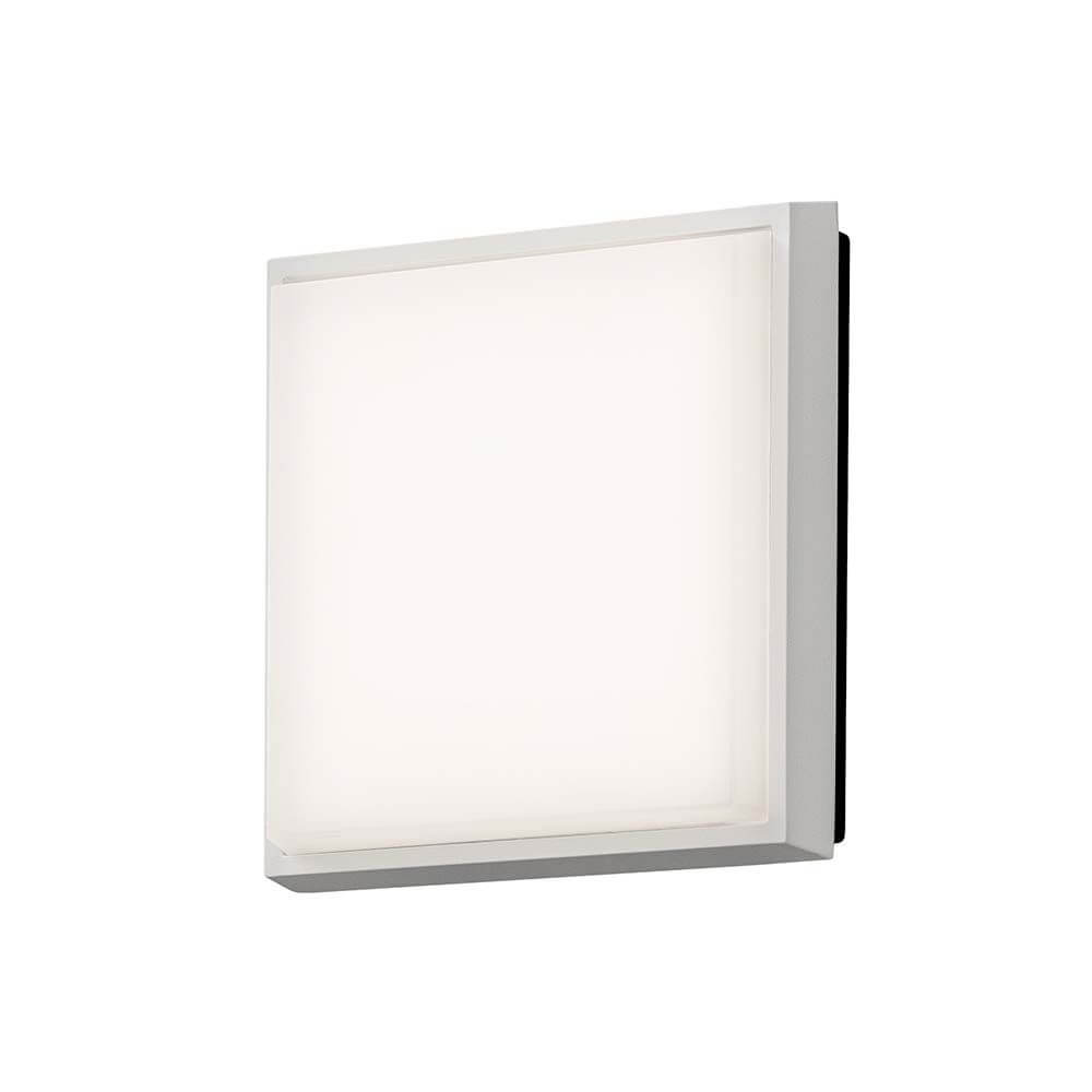 Cesena LED Außen Wand- & Deckenlampe Eckig Weiß in modernem Design für Außenbereich mit gleichmäßiger Beleuchtung.