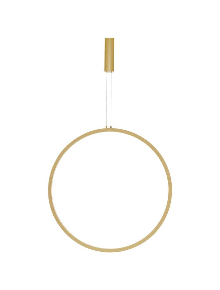 Change LED Pendelleuchte Ø 80,7cm 3000K in elegantem ovalem Design, schwebend an zwei Kabeln.