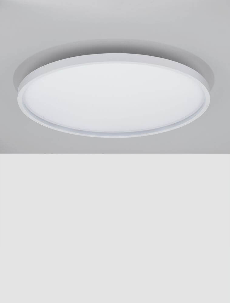 Chet LED Deckenleuchte 2-flammig 2700 5000K Weiß, elegante Deckenlampe in Weiß mit modernem Design.