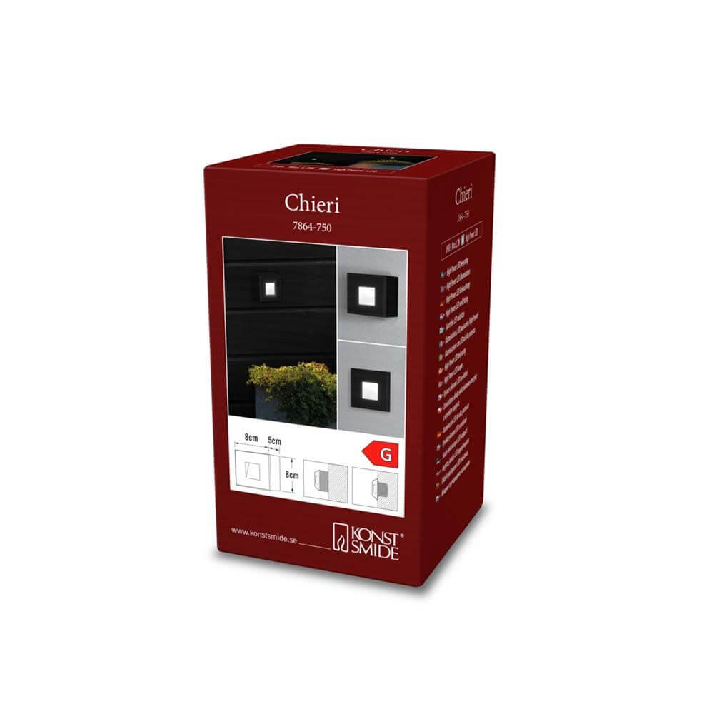 Chieri LED Außenwandlampe IP54 Verpackung mit Produktdetails und Designoptionen