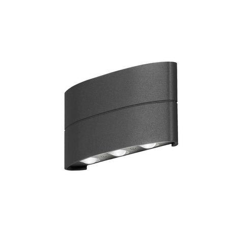 Chieri LED Udendørs væglampe i antracit, moderne væglampe i aluminium til udendørsarealer, IP54 vandtæt.