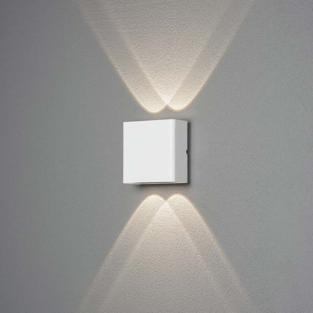 Chieri LED Wandleuchte Up & Downlights in Weiß; stilvolles Design mit Up- und Downlight-Effekten.