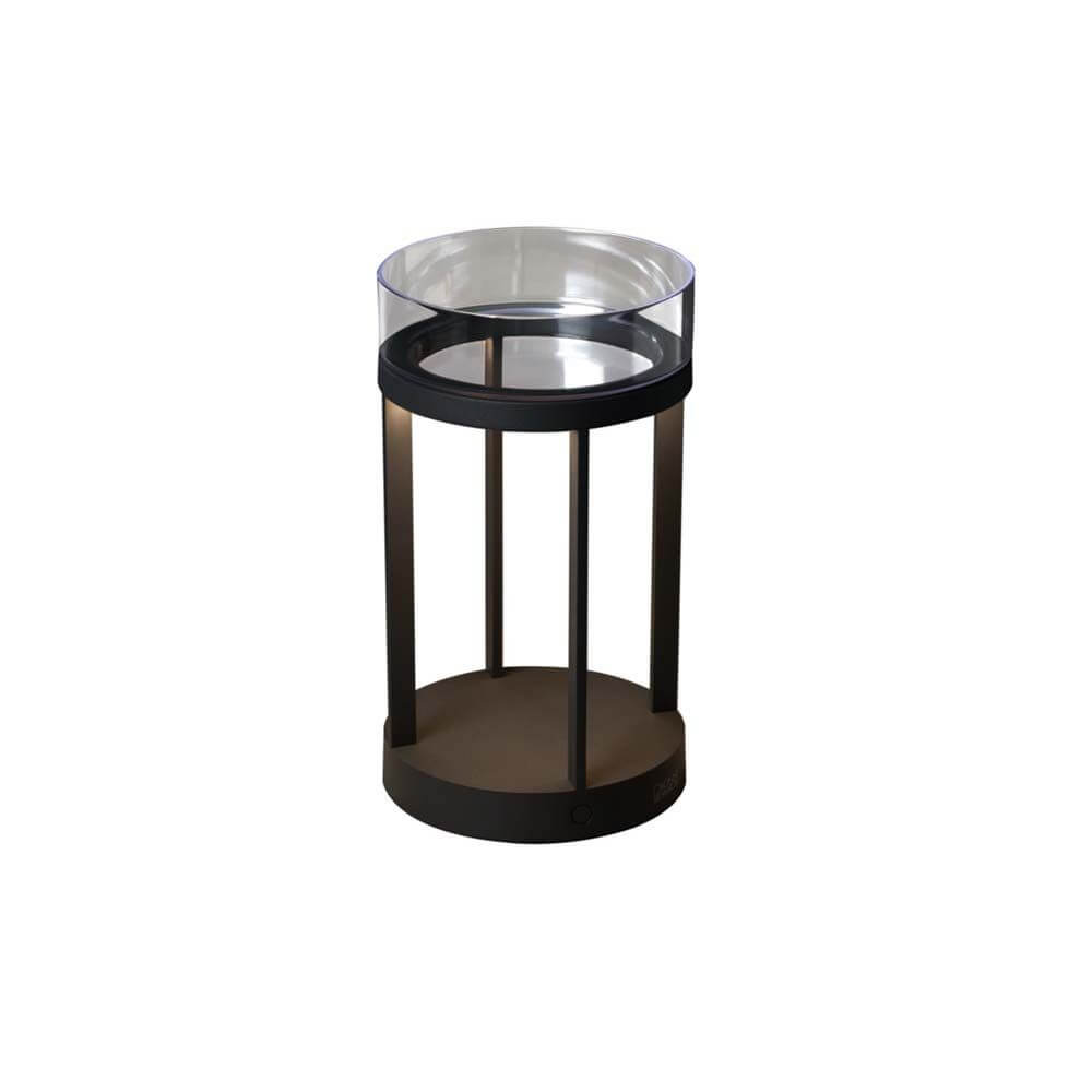 Chieti LED Akku Laterne IP54 – moderne und dimmbare LED Laterne in Schwarz oder Grau.