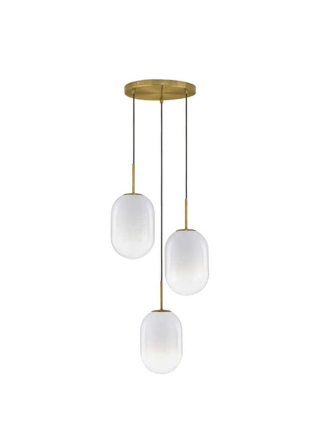 Chrysi taklampa 3-ljus Ø 43cm guld, vit