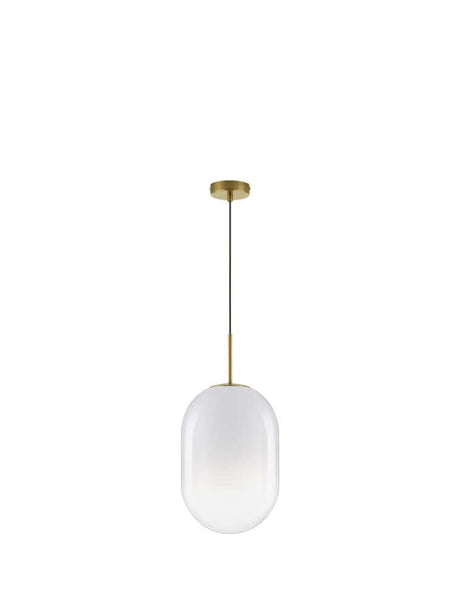 Chrysi pendel guld, hvid - elegant pendel med mundblæst glas og høj kvalitet.