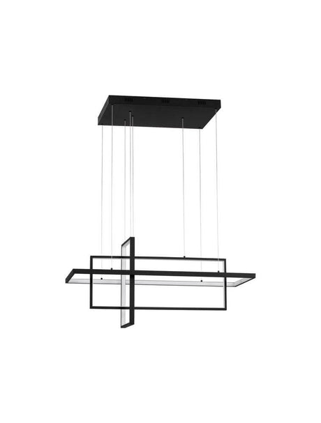 Clea LED Pendel 2700 3500 5000K sort med moderne geometrisk design af Nova Luce.