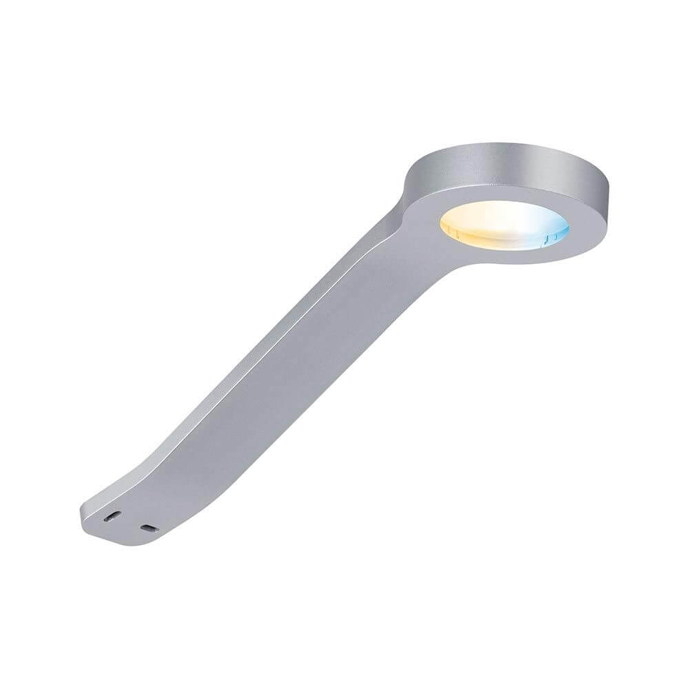 Clever LED Spot Mike Weiß, Chrom-Matt mit innovativem Design und Tunable White-Funktion.