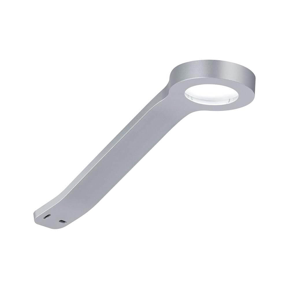 Clever LED Spot Mike Weiß, Chrom-Matt im modernen Design, ideal für individuelle Möbelbeleuchtung.