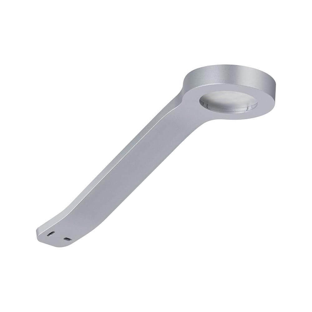 Clever LED Spot Mike Weiß, Chrom-Matt Halterung mit stilvollem Design für individuelle Möbelbeleuchtung.