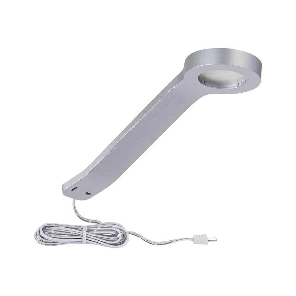 Clever LED Spot Mike Weiß, Chrom-Matt mit 2m Kabel für individuelle Möbelbeleuchtung.