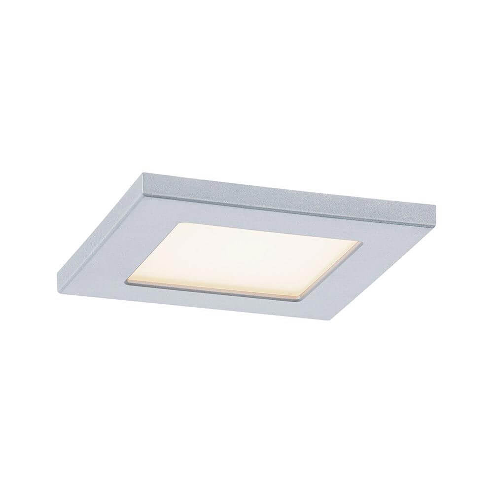 Clever LED Spot Pola CCT Weiß, Chrom-Matt – quadratische Deckenleuchte für individuelle Möbelbeleuchtung.
