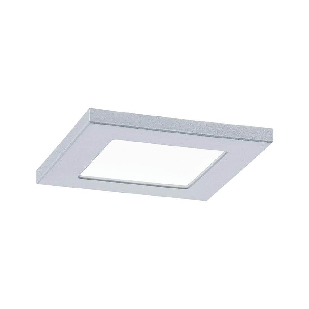 Clever LED Spot Pola CCT Weiß, Chrom-Matt mit quadratischem Design und energiesparender Beleuchtung.
