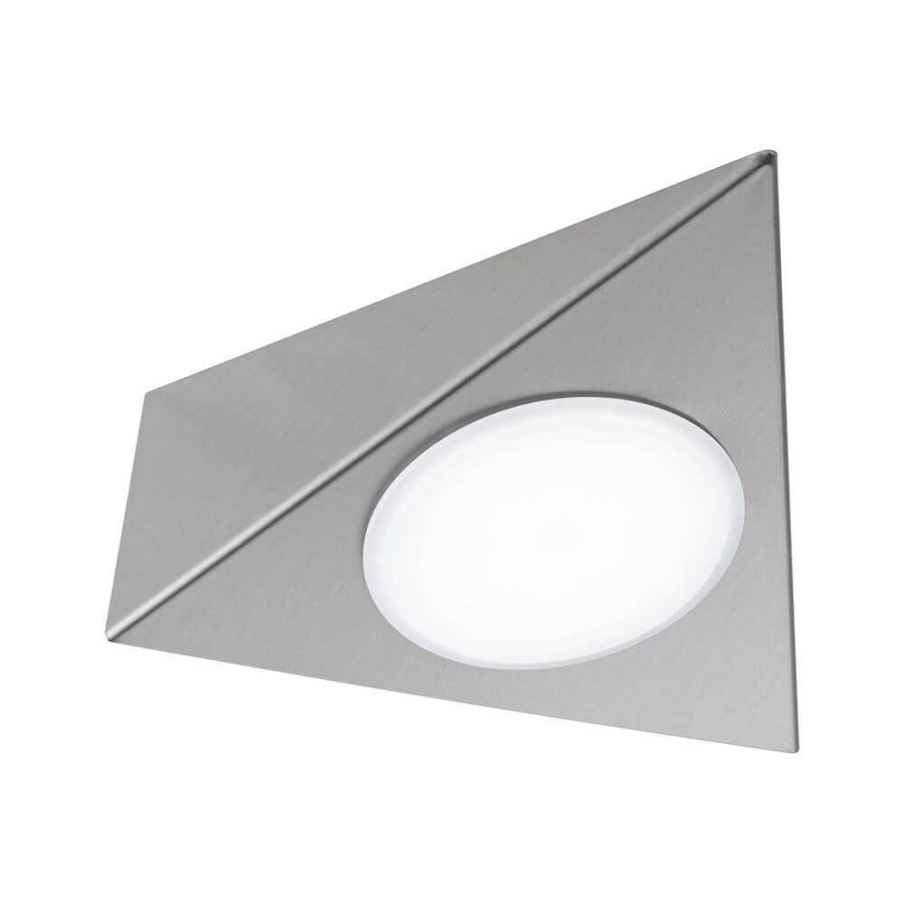Clever LED Spot Trigo Weiß 12W Nickel-Gebürstet, modernes Design, ideal für individuelle Möbelbeleuchtung.